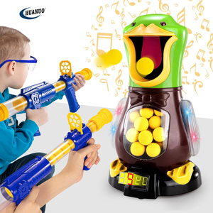 Pistola de juguete para niños, objetivo móvil de espuma con <span class=keywords><strong>2</strong></span> pistolas, juego de competición interactivo, regalo para niños y niñas, pistola de tiro de pato - Product Image 1
