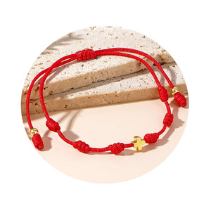 Top Selling Christian Bohemian Lucky Red String Seven Knots Braided Wrap <b>Bracelet</b> Silver Plated Gift - Product Image 3