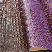 Tissu en cuir PVC gaufré crocodile, cuir synthétique brillant pour sacs, rembourrage de canapé