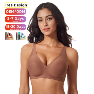 OEM/ODM Weicher BH mit Gel-Streifen für Große Körbchen, Bequeme Dessous mit Voller Abdeckung, Nahtloser Plus-Size-BH für Damen - Product Image 1