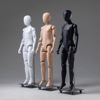 Mannequin enfant articulé haut de gamme avec tête et support, modèle robotique intégral pour vitrine, accessoires flexibles et mobiles