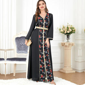 Nouvelle collection 2026 : Robe de soirée musulmane en mousseline de haute qualité pour <span class=keywords><strong>femme</strong></span>, modèle Joqisha Abaya, vêtement islamique. - Product Image 5