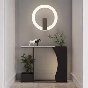 Estante de flores de hierro de gama alta moderno para luz de porche, mesa de consola creativa de <span class=keywords><strong>pasillo</strong></span> extremadamente estrecho de lujo para mostrador de porche - Product Image 4