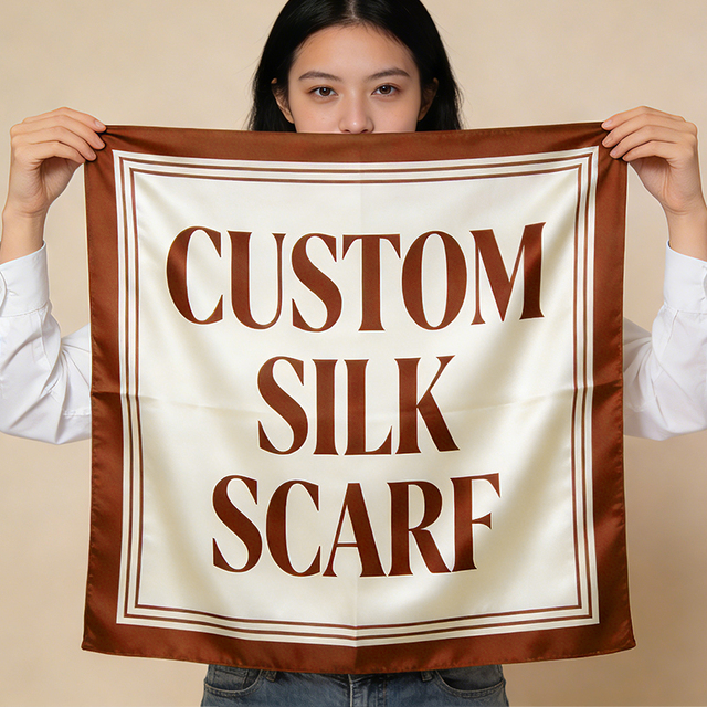 OEM/ODM 100% Silk Scarf Print Silk Twill Square Scarf for Woman Custom Printed Silk Scarves