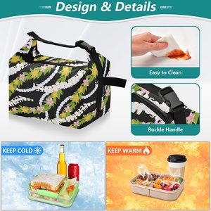 Customized Hawaii Print Durable Waterproof Kids Lunch <b>Box</b> Insulated Soft Bag <b>Cooler</b> School Portable Lunch Bag - Product Image 4