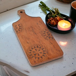 High Quality Customized Premium Acacia Wood Cutting Board Professional Heavy Duty Butcher <b>Block</b> for Kitchenware Laser Engraved - Product Image 5