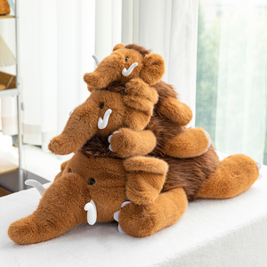Emulation <strong>Mammoth</strong> Stuffed Forest Animal <strong>Toy</strong> Soft <strong>Plush</strong> Pillow Brown Elephant <strong>Toy</strong> - Product Image 5