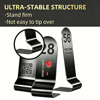 Support de code QR personnalisé en acier inoxydable, plaque d'affichage de paiement moderne pour table de restaurant