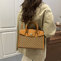 Bolsos de Hombro Cuadrados de Lujo Vintage de PU de Alta Calidad para Mujer 2026, Bolsos de Mensajero con Cadena Estampada, Bolsos de Diseñador de Marcas Famosas