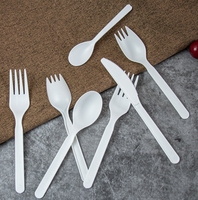 Offre Spéciale : Ensemble de Couverts Jetables Biodégradables en Amidon de Maïs (Couteau, Fourchette, Cuillère) – Compostables