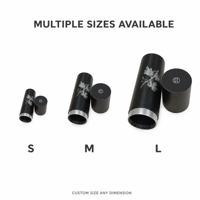 Boîte d'emballage de parfum cylindrique élégante, logo personnalisé, matériaux recyclés écologiques, tube rigide laminé mat estampé à chaud pour