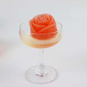 Hot Sale 4-Even Rose Ice Lattice Silicone Ice Cube Tray Eco Friendly and Re-usable Molding Packed Ice <b>Cream</b> - Product Image 2