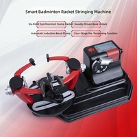 Machine à cordage de raquettes de badminton entièrement automatique Aef Aoyi modèle M9 noir/rouge