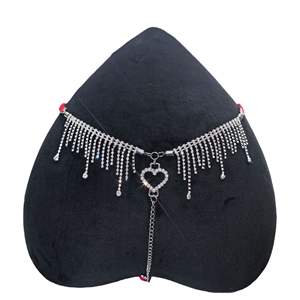 String sexy à chaîne en strass pour femme, bijoux en cristal, G-string, chaîne de corps de luxe en diamant, <span class=keywords><strong>culotte</strong></span>, lingerie exotique, slip T-back, vente en gros - Product Image 2