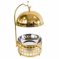 Moderner Luxus 8L Gold Edelstahl Benzinbetriebener Buffet-Server für Catering Hotels Restaurants Hochzeiten
