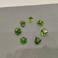 Dés de pierres précieuses Prisme arc-en-ciel personnalisé en verre DND Gem Dice 16mm D6 Stone Polyhedral Dice Set Glass Labrdorite