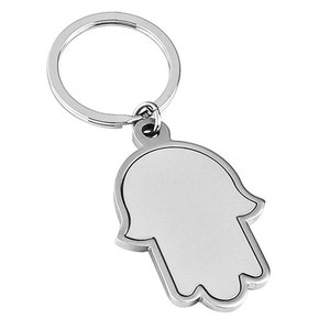 Porte-clés tendance en métal en forme de cœur avec logo personnalisé imprimé en UV et offset, fabriqué en alliage de zinc, style dessin animé - Product Image 1