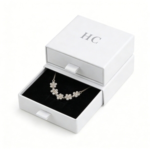 Classic Bracelet Box Minimalist Design Rigid <b>Drawer</b> Jewelry Gift Box Flocking <b>Insert</b> Foil Stamping Custom Logo Factory Wholesale - Product Image 2