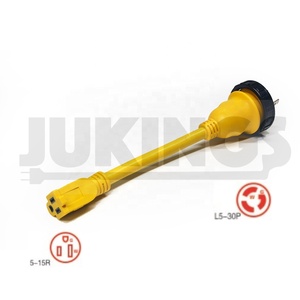 Stow 10-Gauge <span class=keywords><strong>L5</strong></span>-30 bờ biển Power Adapter dây RV Pigtail 30A <span class=keywords><strong>NEMA</strong></span> <span class=keywords><strong>L5</strong></span>-30P <span class=keywords><strong>NEMA</strong></span> 5-<span class=keywords><strong>15r</strong></span> receptacle 15A Đánh giá hiện tại sjtw dây - Product Image 2