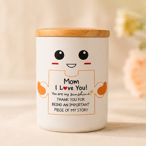 Coffret cadeau Maman 3 en 1 personnalisé ODM avec bougie décorative en forme de cœur floral et pot en tricot pour la fête des mères et Thanksgiving - Product Image 5