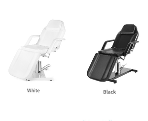 Muebles de Salón Comerciales, Cama de Belleza Hidráulica Negra para Tatuajes, Silla Facial de 3 Secciones, Mesa de Masaje Giratoria de 360 Grados, Venta al Por Mayor - Product Image 4