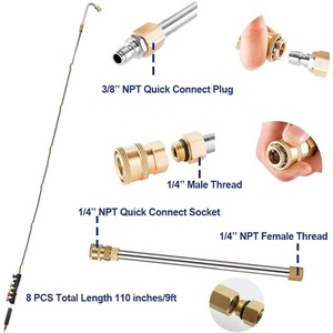 Amrobuste WK03 extension de nettoyeur à pression, puissant nettoyeur télescopique extensible pulvérisateur extension de pulvérisation rallonge de poteau <span class=keywords><strong>lance</strong></span> baguette - Product Image 2