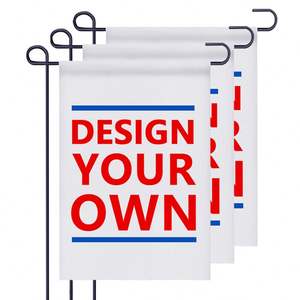 Drapeaux de jardin en tissu personnalisés double face avec logo, toutes couleurs, anti-plis, vente en gros - Product Image 2