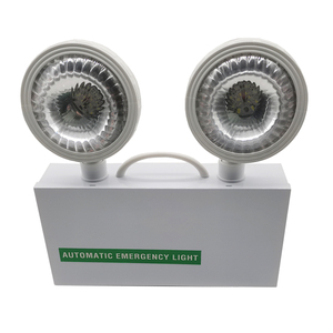 Lampes d'urgence LED <span class=keywords><strong>à</strong></span> haute luminosité <span class=keywords><strong>à</strong></span> deux têtes, alimentées par batterie, avec 3 heures d'autonomie, construction en fer et PC, lumière du jour 6000K - Product Image 1