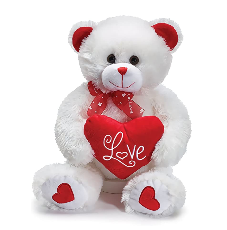 Wholesale Valentine's Day plush Care bear toy Stuffed red bowknot white custom bear toys Popular plush soft bear for decoration