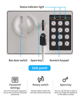 Caja Fuerte de Acero Nickphilo Personalizada al por Mayor, Sistema de Desbloqueo 3 en 1 (Huella Dactilar/Llave/Código), Cerradura Digital Electrónica para Uso Comercial