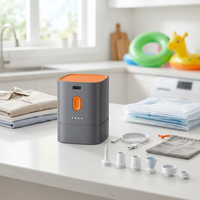 Pompe à vide sans fil 2-en-1 pour sacs de rangement et articles gonflables |   Aspirateur et pompe à air électriques rechargeables 1800 mAh avec 7 embouts