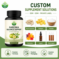 Cápsulas de Suplemento Dietético Herbal de Garcinia Cambogia, 60 Unidades, 6 en 1, Marca Privada OEM ODM, Empaque Personalizado, Suministro al por Mayor B2B