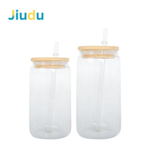 Us Warehouses Bocal en <span class=keywords><strong>verre</strong></span> 16Oz Pot à bière transparent Sublimation Mug Givré Sublimation Glass - Product Image 4