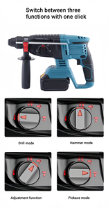 Máy khoan búa điện không dây công suất cao Máy khoan tác động bê tông tự làm cấp công nghiệp đa chức năng với nguồn pin - Product Image 6