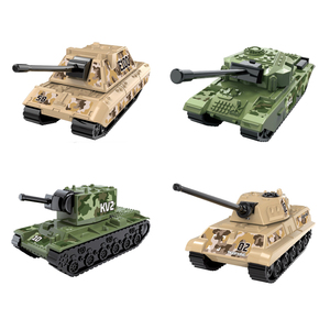 <span class=keywords><strong>1</strong></span>/93 WW2 Mini véhicule militaire armée E100 A41 KV2 Tiger King réservoir Construction modèle blocs de construction ensemble - Product Image 4