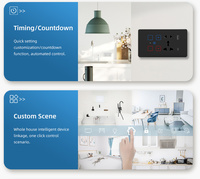 Pour Tuya App Compatible Wifi maison intelligente verre tactile interrupteur d'éclairage 1/2/3/4 voies interrupteur mural à distance Google Alexa intégration 10A Max