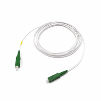 Cordon de brassage à fibre optique monomode simplex SC APC 3,0 mm G657A1 G657A2 blanc LSZH de qualité opérateur professionnel
