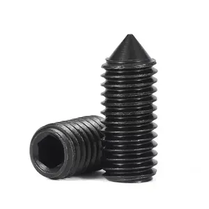 Black Oxide Galvanized Internal Hexagonal Tightening Set Screw With Cone Point DIN914 Hex Socket Set Screw Cone Point Grub Screw