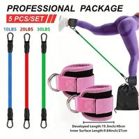 Bandes de résistance pour chevilles Leajoy, nouveau design, avec boucles, en TPE, élasticité tensile, sac de transport pour les exercices des jambes et des fessiers