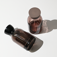 Nouveau produit, flacon de parfum rond de 50 ml, flacon de parfum noir dégradé de 100 ml avec emballage en boîte et couvercle en bois