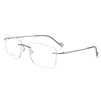 Montures de lunettes sans monture en titane pour hommes, design Beta imprimé tendance, légères, lunettes optiques professionnelles