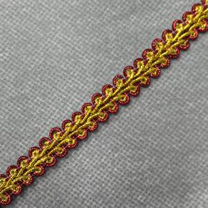 ZSY 8mm Ingrosso 100% Poliestere Eco-Friendly Bordo in Pizzo Glitterato <span class=keywords><strong>Oro</strong></span> Argento con Bordatura a Festone e Ricamo - Product Image 6