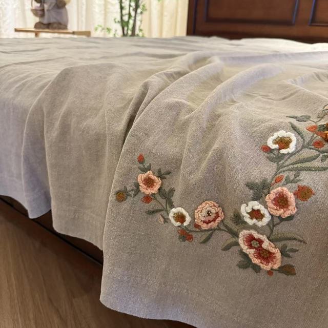 Wholesale High Quality Eco-friendly Soft Comfortable Washed Linen Flat Sheet All-Season Accept Customized Logo for Home Hotel