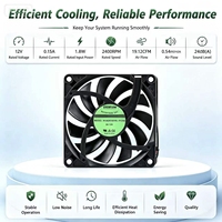 Ventilateur axial EVERFLOW 8010 80*80*10mm DC 12V PWM à roulement à billes, très fin, 24dB, flux d'air pour CPU, PLC, ordinateur industriel, OEM