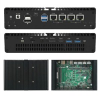 Mini PC industriel sans ventilateur, serveur AMD R7 8845HS R5 7640HS, routeur logiciel 10G 2.5G, 4xM.2 NVMe SSD, calcul en périphérie, passerelle IA, pare-feu