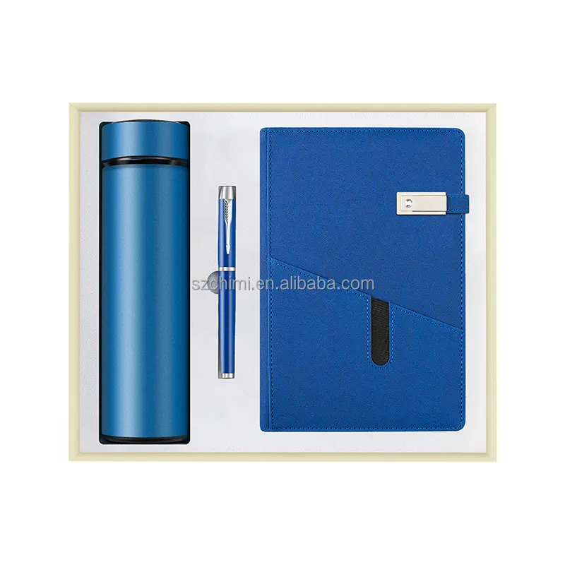 Corporate gift vacuum flask notebook sign pen baby shower return gift gift set for doctor