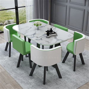 Juego de Mesas de <span class=keywords><strong>Restaurante</strong></span> de Metal Económicas de Diseño Moderno para Uso Comercial en Restaurantes de Comida Rápida con 4 Sillas - Product Image 6