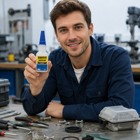 Adhésif cyanoacrylate instantané SG496, résistant à l'eau et à la chaleur, pour le collage du métal, du plastique, du caoutchouc et du verre