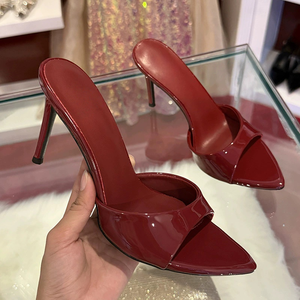 Zapatos de Tacón Alto Stiletto para Mujer, Tallas Grandes 34-43, Sexy, de Alta Calidad, con Amortiguación, de Cuero Genuino, Punta Cuadrada, Zapatos de Boda de Verano - Product Image 1