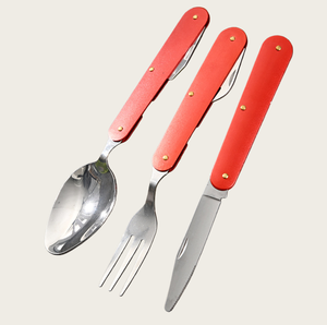 Ensemble <span class=keywords><strong>de</strong></span> <span class=keywords><strong>couverts</strong></span> pliables multifonctionnels <span class=keywords><strong>de</strong></span> qualité supérieure <span class=keywords><strong>en</strong></span> acier inoxydable pour le camping, la <span class=keywords><strong>randonnée</strong></span>, la vaisselle durable - Product Image 4